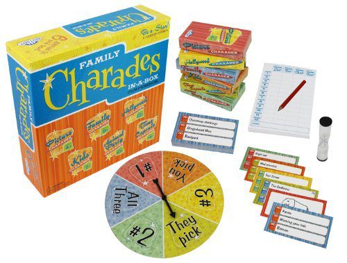 Charades Party Game - Family Charades-in-a-Box Compendium Board Game