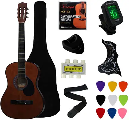 YMC 38" Coffee Beginner Acoustic Guitar 