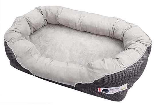 BarksBar Gray Orthopedic Dog Bed