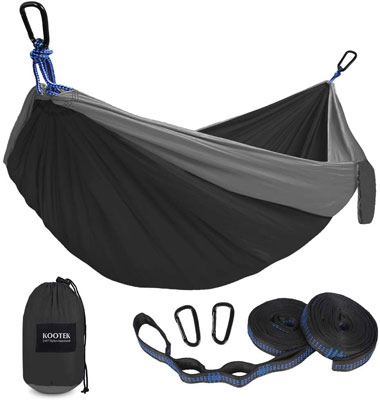 Kootek Camping Hammock Double & Single Portable Hammocks with 2 Tree Straps