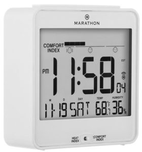 MARATHON CL030054WH Atomic Desk Clock