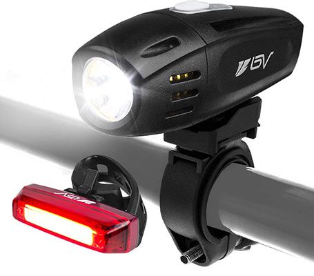 BV Super Bright (300 Lumens) Rechargeable Bike Light Set 