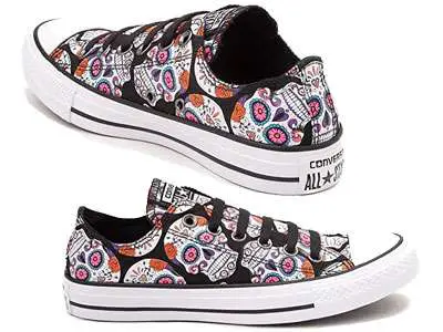 Converse Unisex Chuck Taylor All Star Ox Basketball Shoe with the skull design