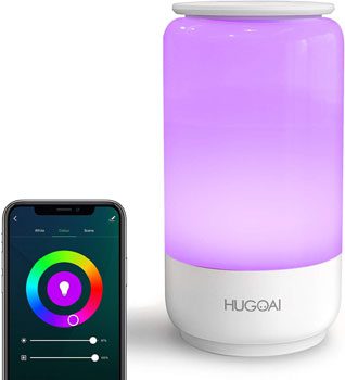 HUGOAI Dimmable LED Bedside Lamp